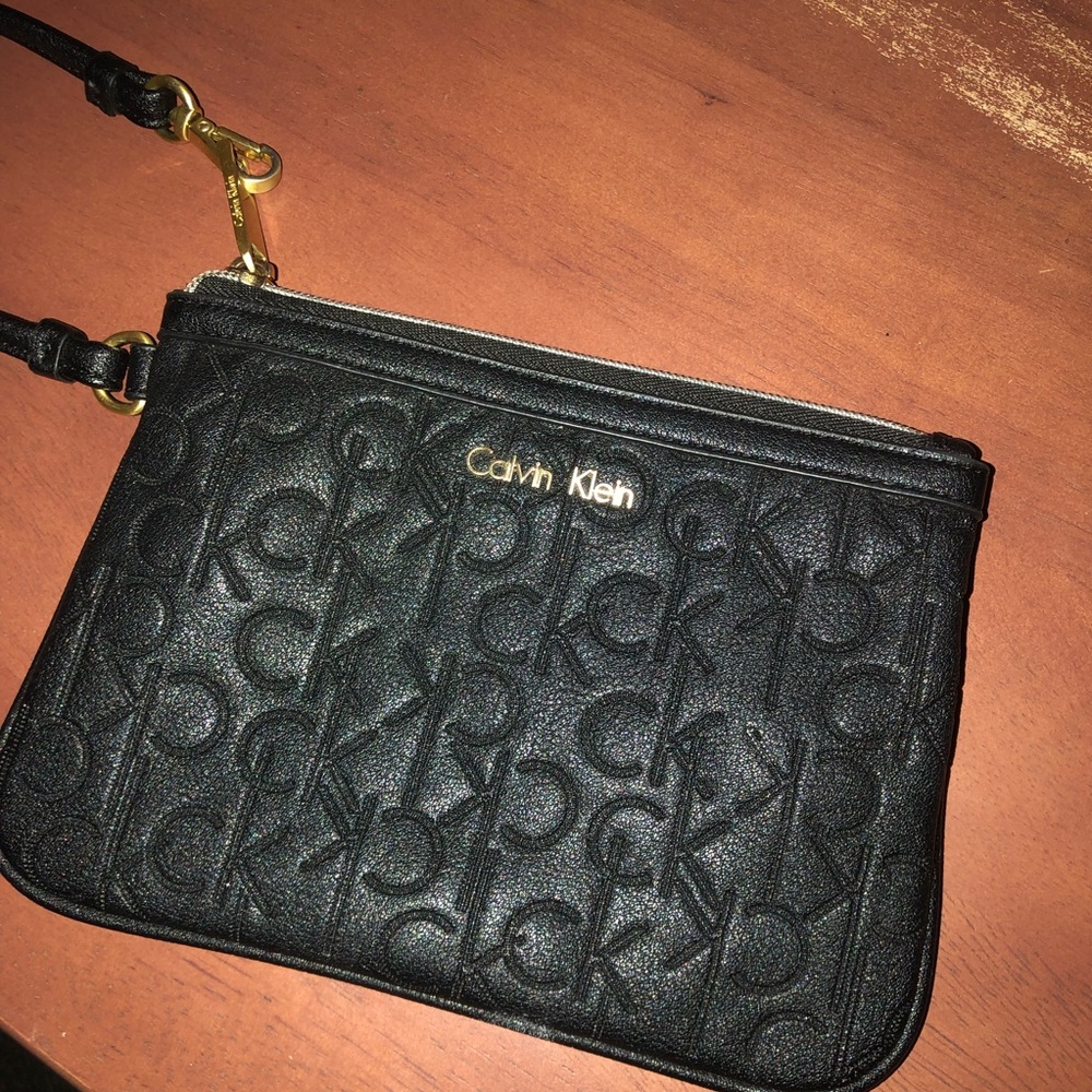 Black Calvin Klein Wristlet